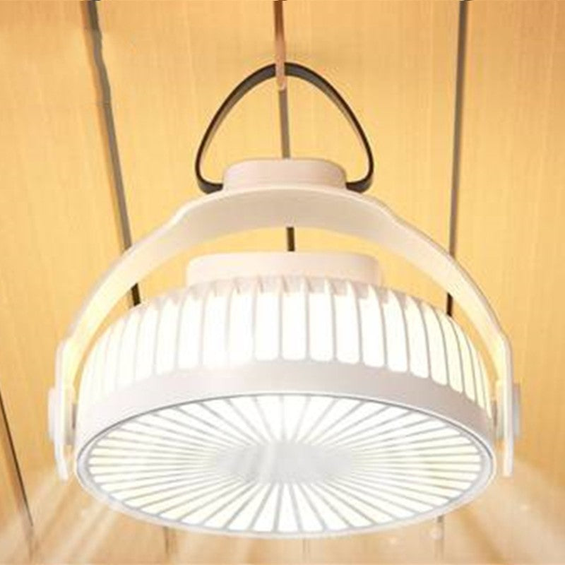LZINA™ | 2-in-1 Rechargeable Portable Hanging / Desk Fan, with Night Light, 4 Adjustable Wind Speeds