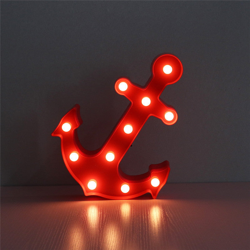 BowLift Scandinavian-Modern Boat Anchor LED Wall Sconce — Battery-Powered ABS Lamp