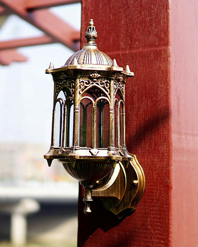LZINA™ | Antique Gold Outdoor Wall Light