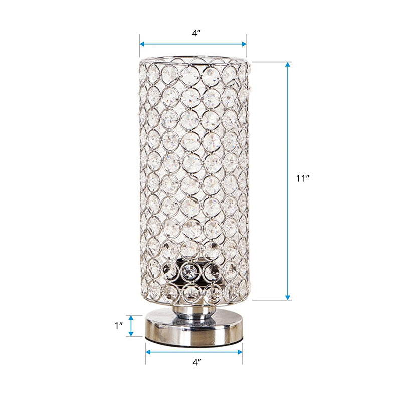 BowLift Crystal Table Lamp — Elegant Modern Night Light with Chrome Finish