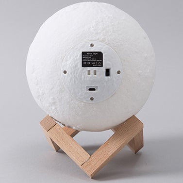 BowLift Creative Mini Moon Lamp – Rechargeable, 3D-Printed, 1-Light LED Table Lamp