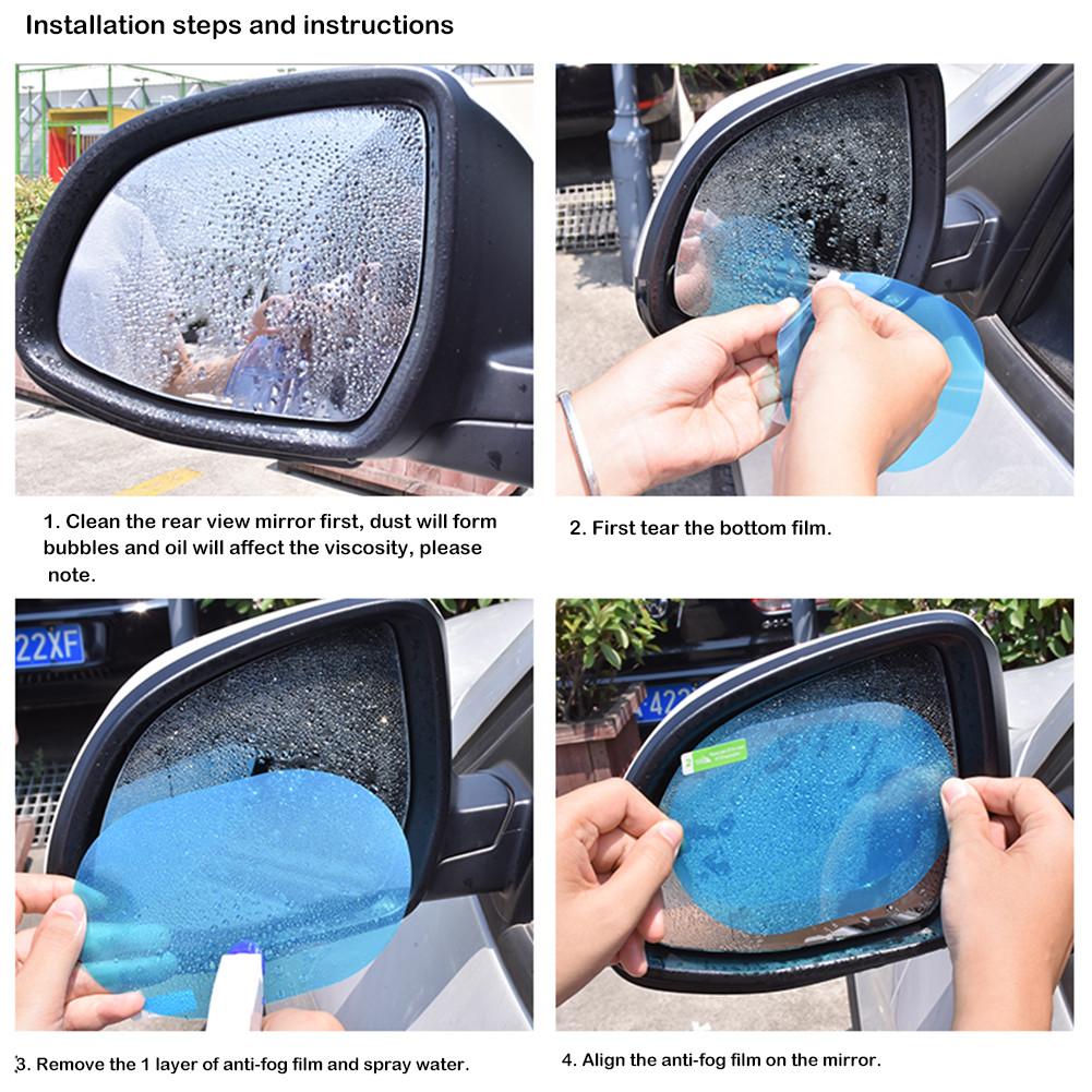2 pcs Rainproof Car Side Mirror Sticker Bowlift