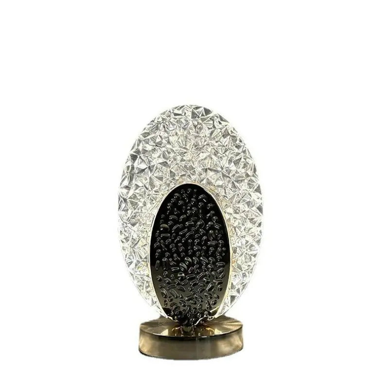 BowLift Peacock Table Lamp - Modern Luxury with CrystalGlow