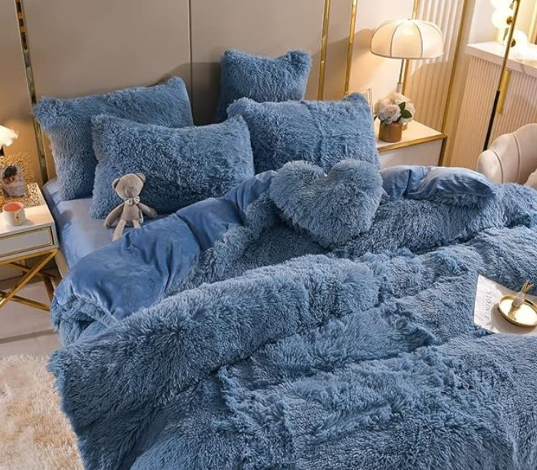 LZINA™ | Luxury Plush Duvet Cover with Zipper Closure and Corner Straps