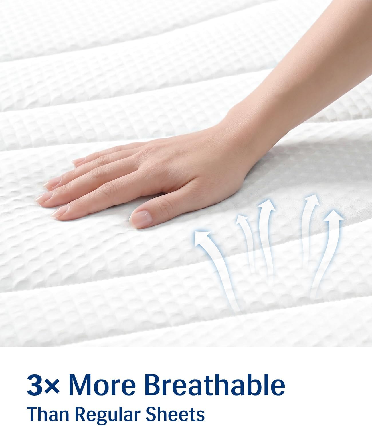 Cooling Mattress Pad King, Upgraded 3.0 + PCM Cooling Washable Mattress Protector for Hot Sleepers, White | Bowlift