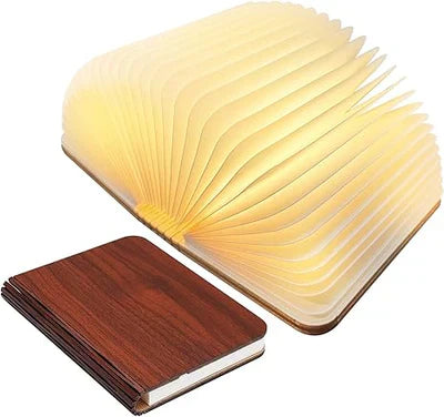 LZINA™ | LED Folding Book Light – Unique and Quirky Gift Idea for Book Lovers, Perfect for Reading Nooks or Bedside Tables | Creative and Compact Night Light