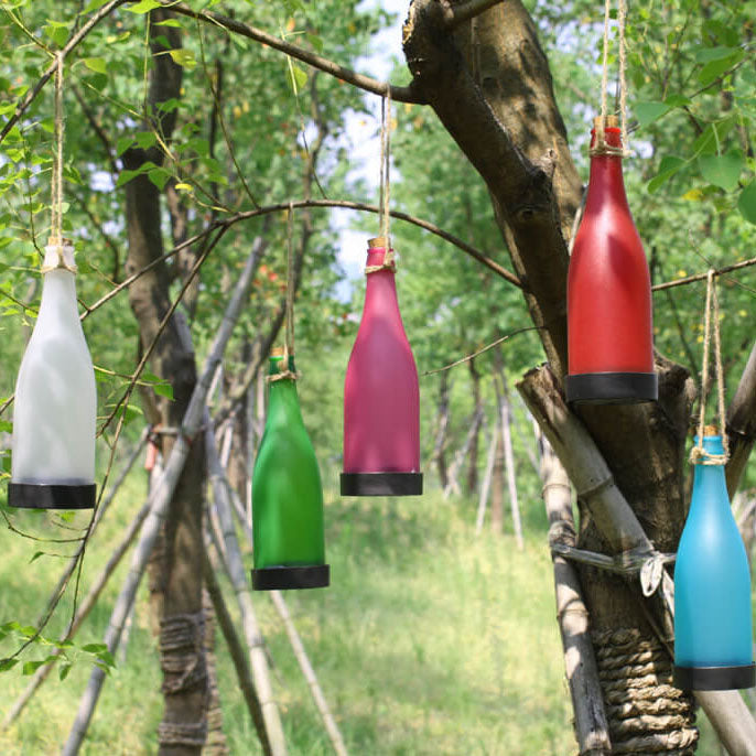 LZINA™ | 5 Piece Solar Wine Bottle Light Outdoor Decoration Plastic LED Hanging Light