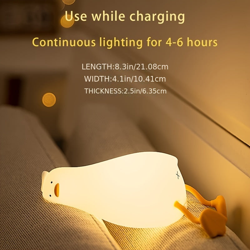 BowLift Sleeping Duck Lamp - Rechargeable, Dimmable Silicone Night Light