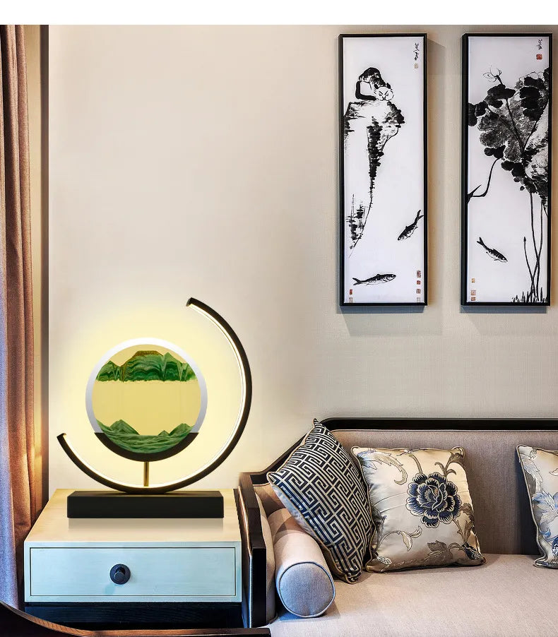 LZINA™ | Balance Sand Art Lamp | Best Lava Lamps-Inspired Space Lamp, Cool LED Night Light for Relaxing Bedroom & Living Room Decor