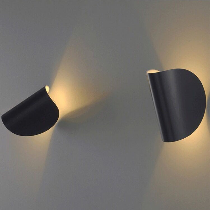 BowLift Eveline: Modern Geometric LED Wall Light with 4 Color Options, Indoor/Outdoor Metal Fixture