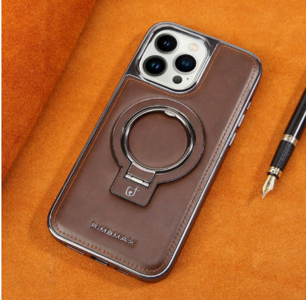 LZINA™ | Luxury Leather Invisible Stand iPhone Case