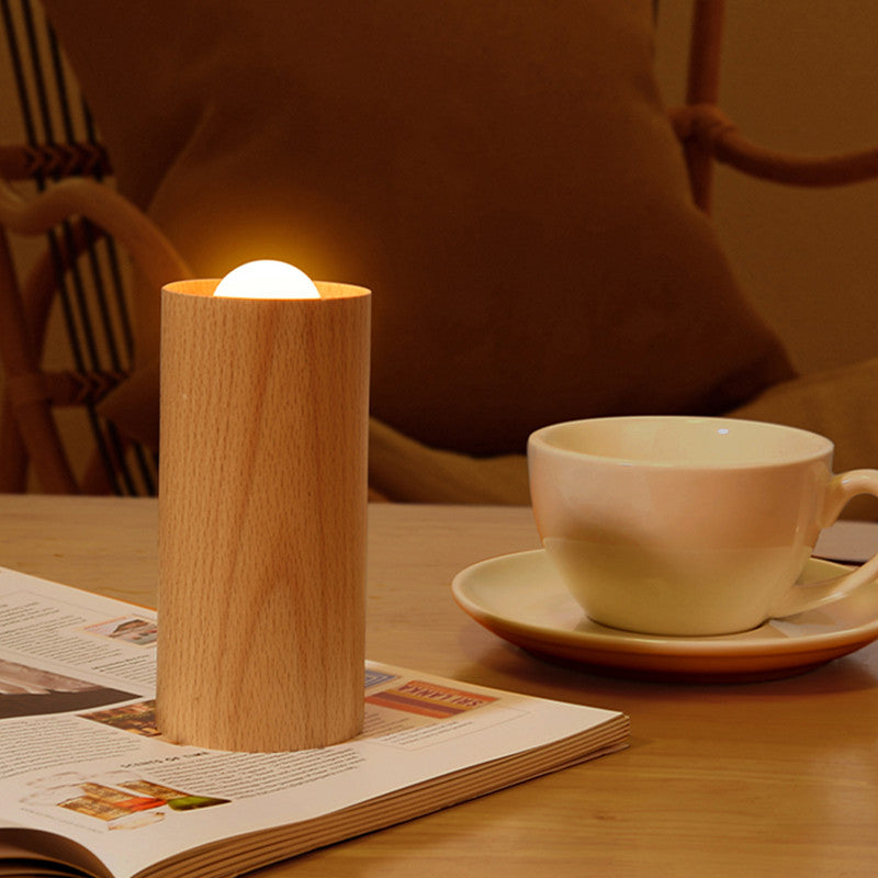 LZINA™ | Wooden Creative Candlelight Airflow Blowing Control Night Light