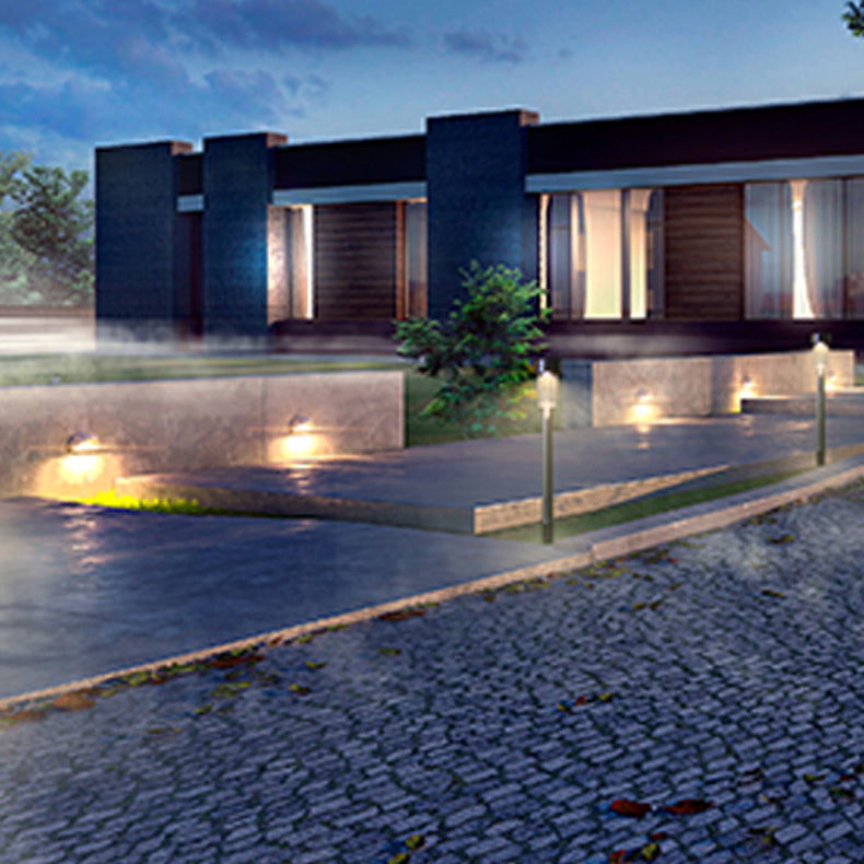 LZINA™ | Modern simplicity solar waterproof stainless steel cylinder LED landscape lighting outdoor light for the garden