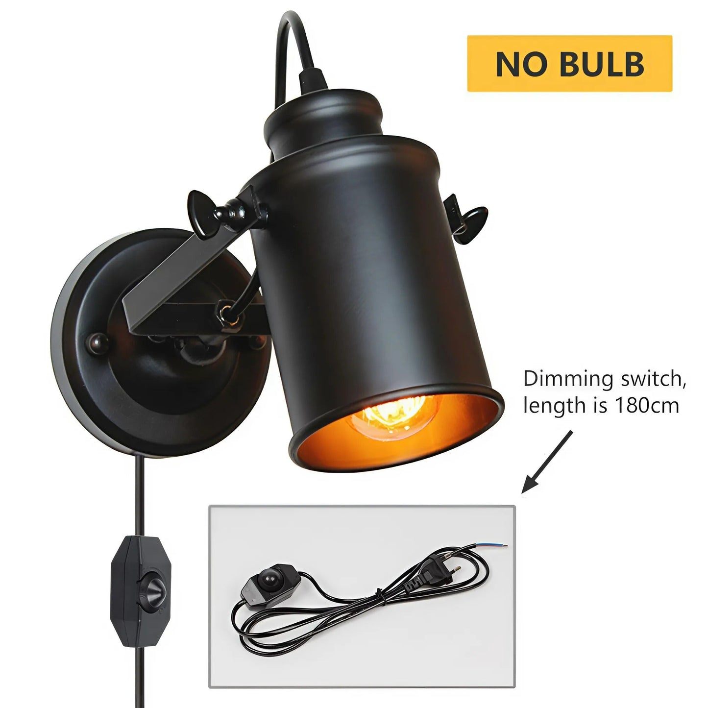 BowLift Vintage Industrial Wall Lamp – Retro Swing-Arm Lighting for Any Space
