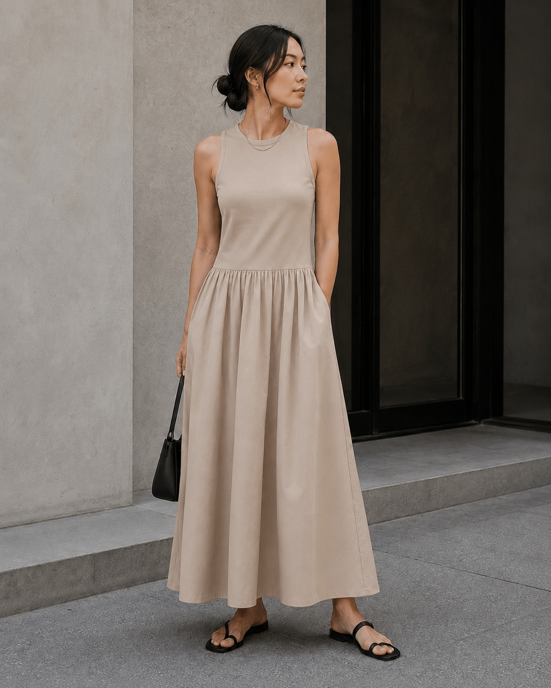 Women's Sleeveless Maxi Dress – Casual Fit & Flare A-Line Summer Dress