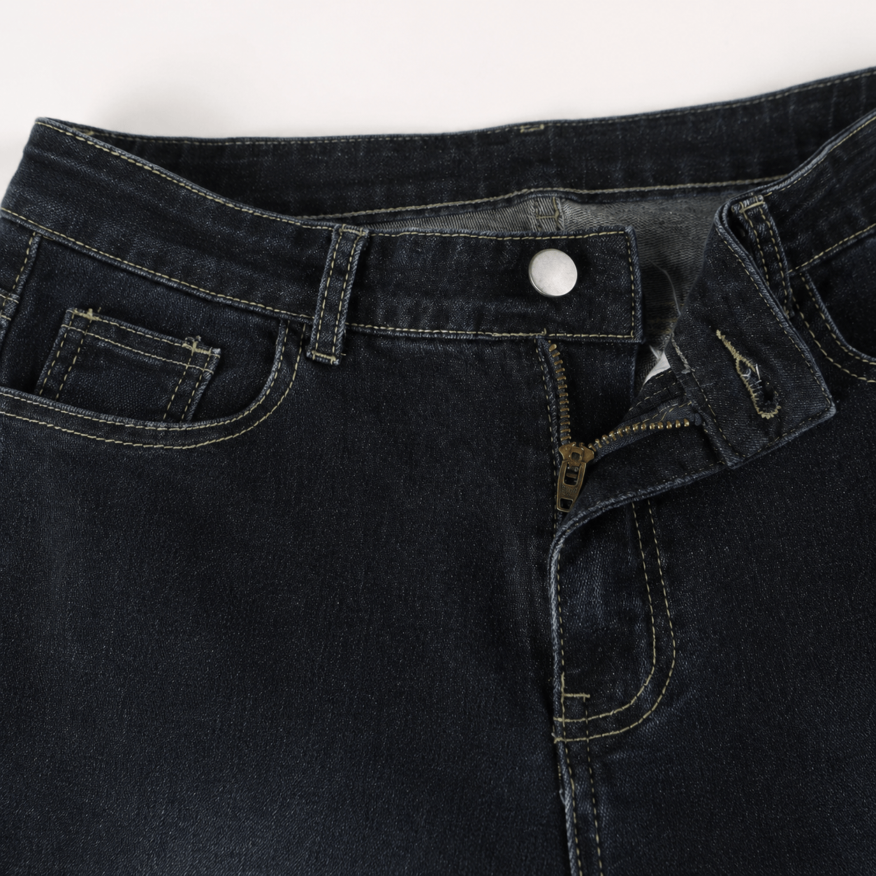 Women’s Blue Low Rise Flared Jeans Stretch Full Length Denim Trousers