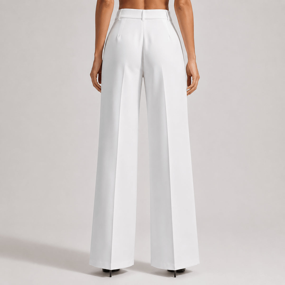 Women’s High Waist Tailored Wide Leg Trousers