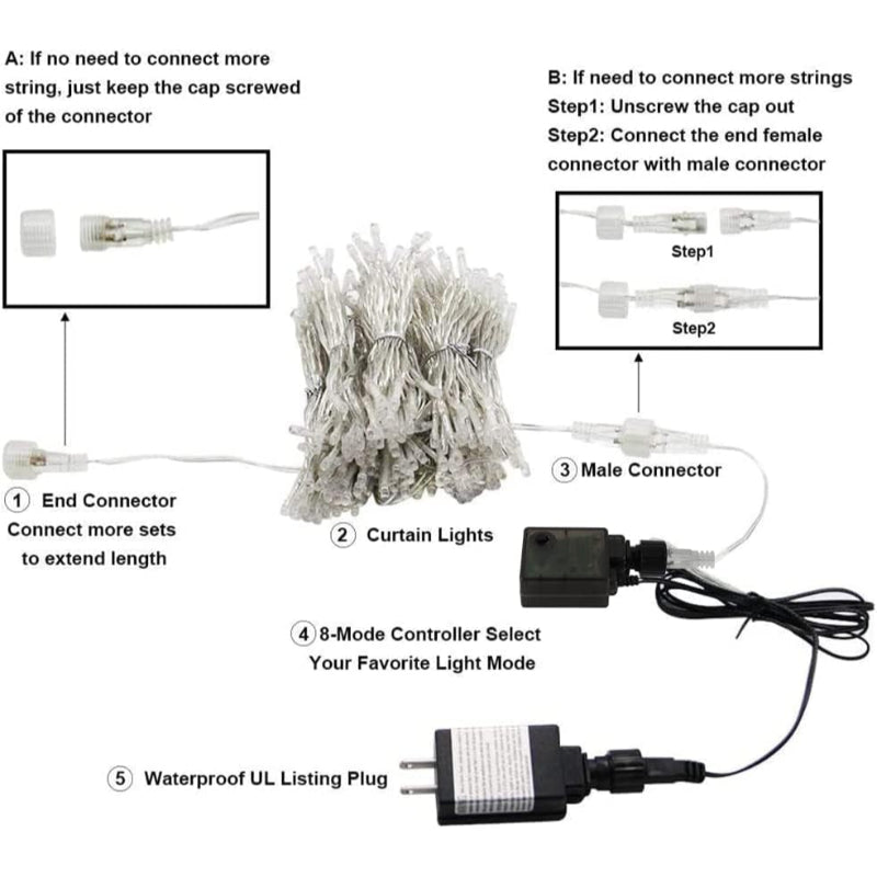 BowLift Curtain Lamps — Multi-Mode, Waterproof Lighting for Curtains