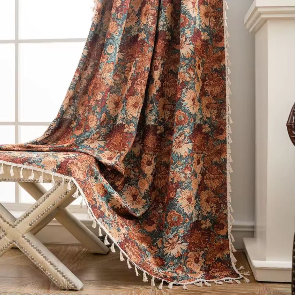 BowLift | French Vintage Floral Pattern Curtain