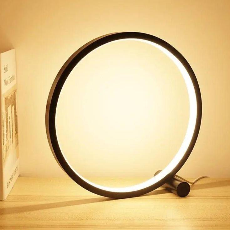 BowLift Dimmable LED Touch Round Table Lamp for Creative Spaces – Sleek, Adjustable Ambient Lighting
