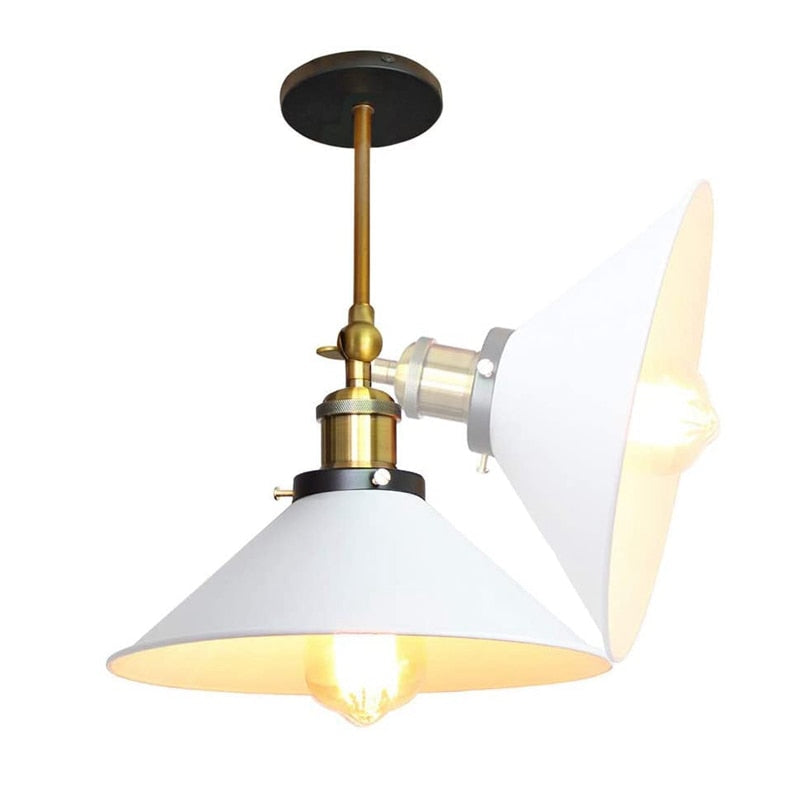 BowLift White Industrial Vintage Wall Sconce Light — Timeless Industrial Charm for Your Space