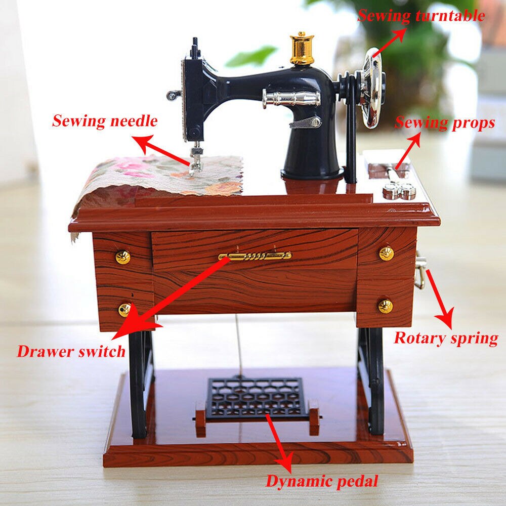 LZINA™ | Mini Craft Retro Sewing Machine Decor