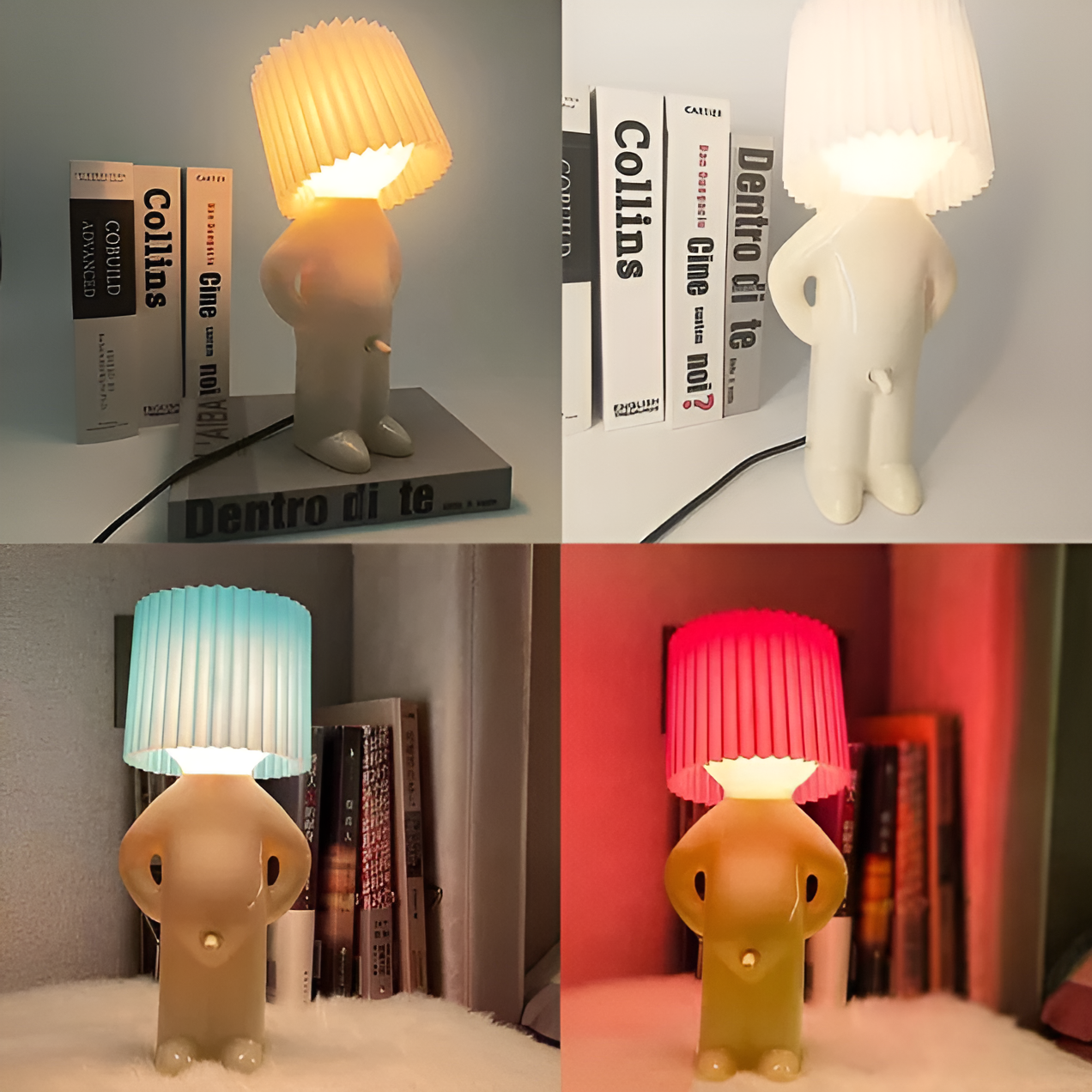 BowLift Table Lamp - Playful Shy Boy LED Light with Creative Design