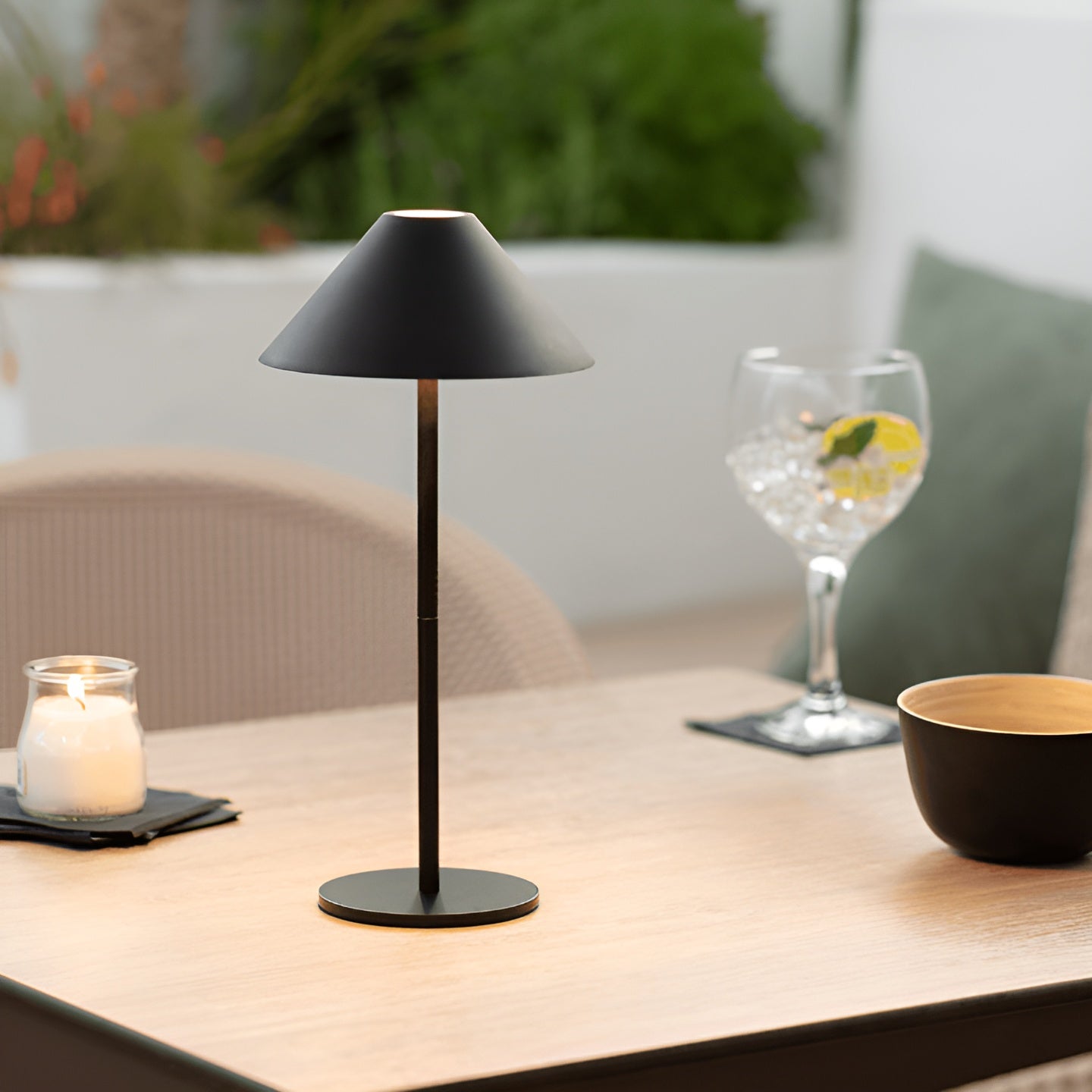 BowLift LumiLuxe Nordic Cone LED Table Lamp — Dimmable with Touch Control