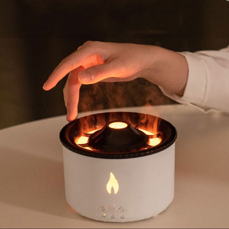 LZINA™ | Aroma humidifier with flame effect & night light for relaxation & room fragrance