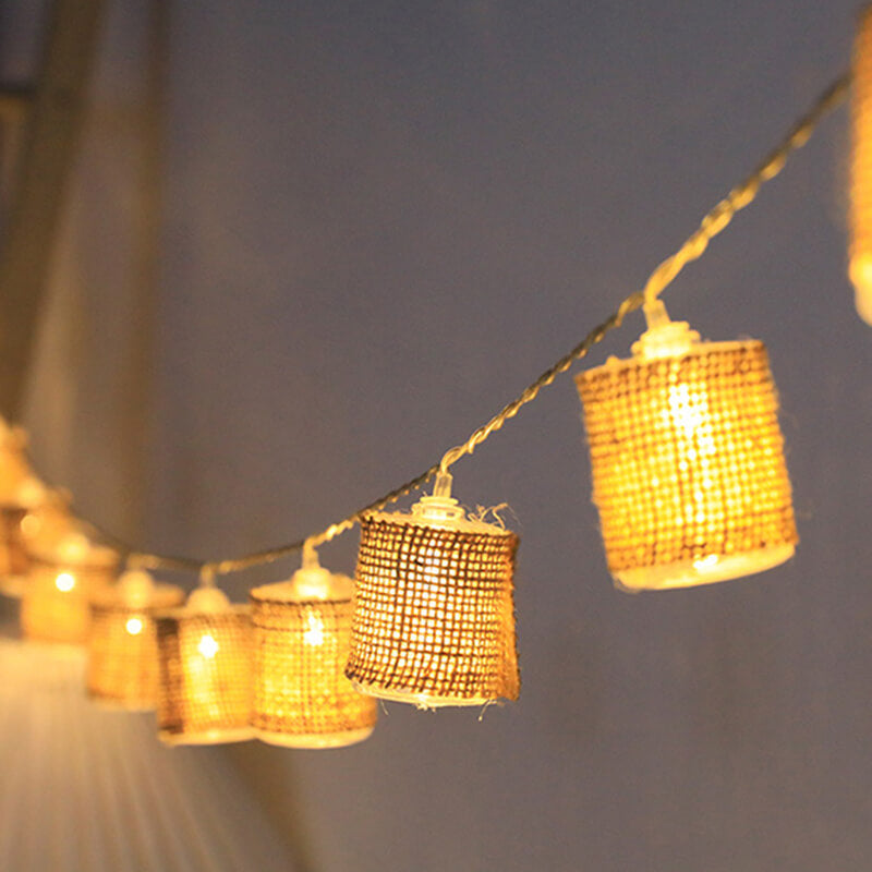 BowLift Linen Lantern String Lights – Cozy Linen Glow for Indoor & Outdoor Spaces