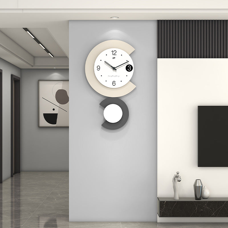 LZINA™ | Modern LED Lamp Silent Wall Clock for Living Room