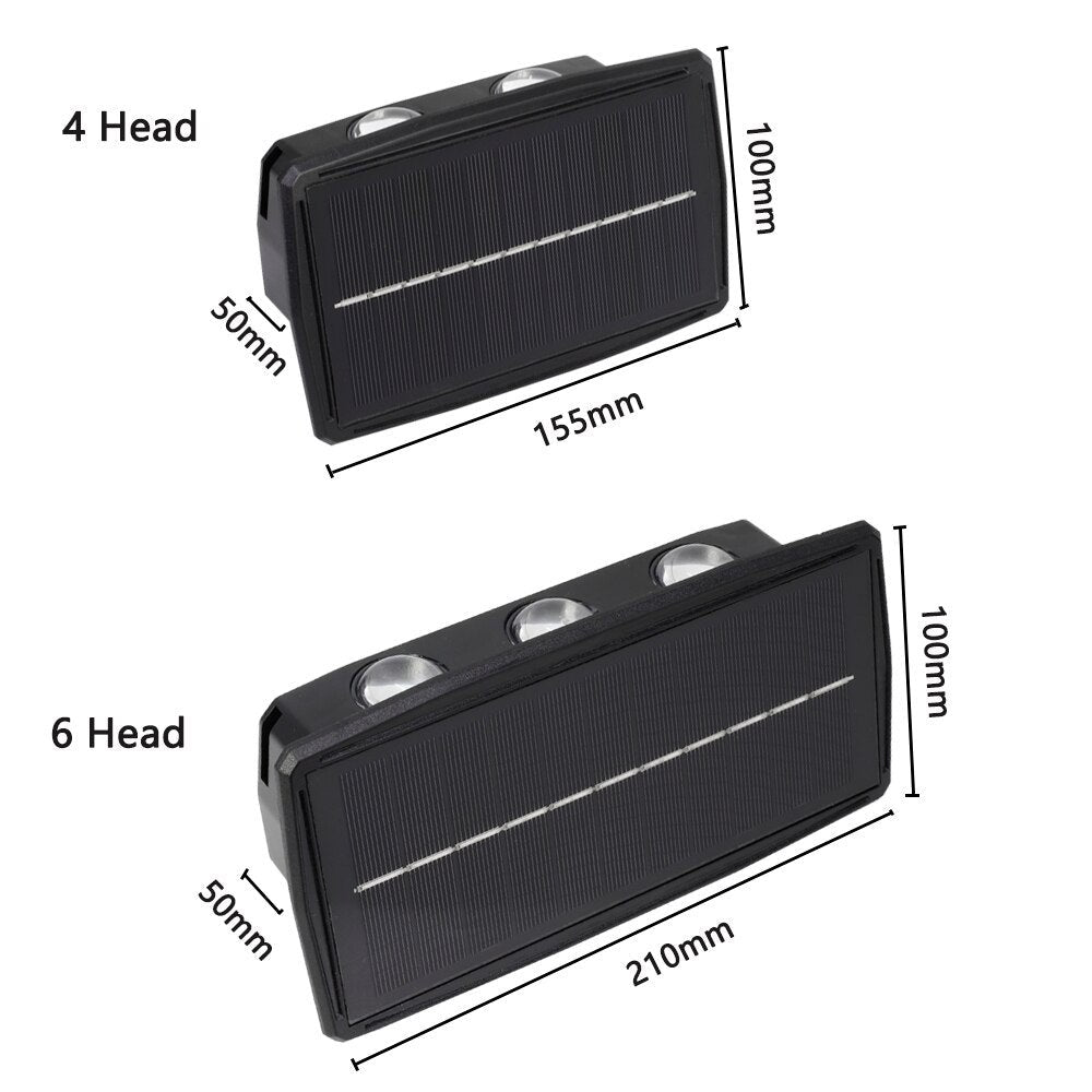 LZINA™ | Solar LED Up/Down Outdoor Wall Light Waterproof