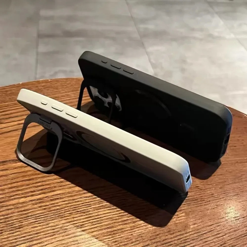LZINA™ | Magnetic Soft Wrist Bracket Lens Cover iPhone Case