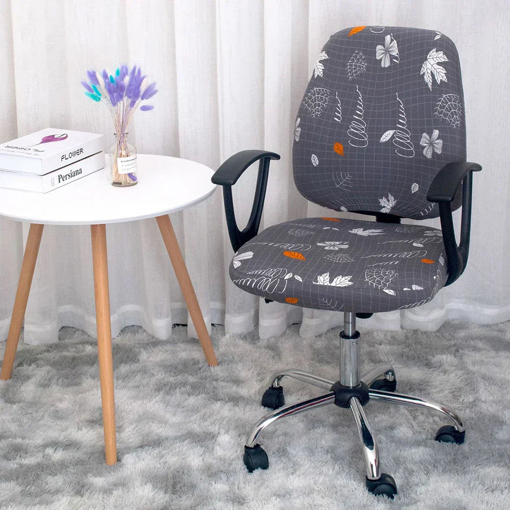 BowLift | 2-piece Split Office Rose Chair Covers