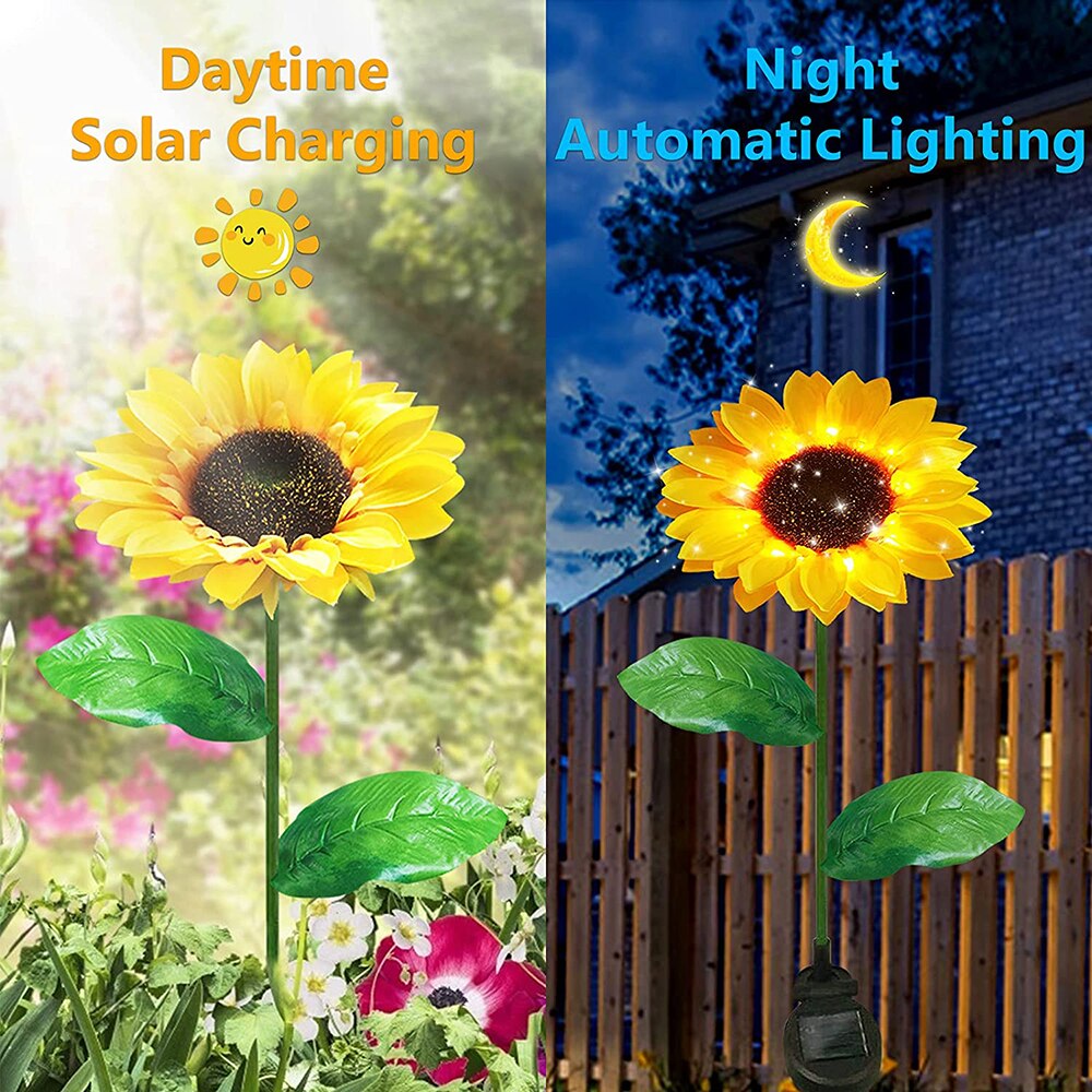 LZINA™ | Solar-Sunflowers: Waterproof Garden Joy