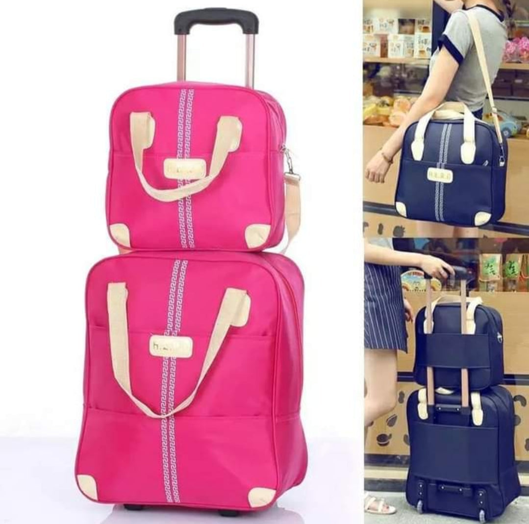 LZINA™ | 2 in 1 Trolley Traveling Bag with a boarding bag
