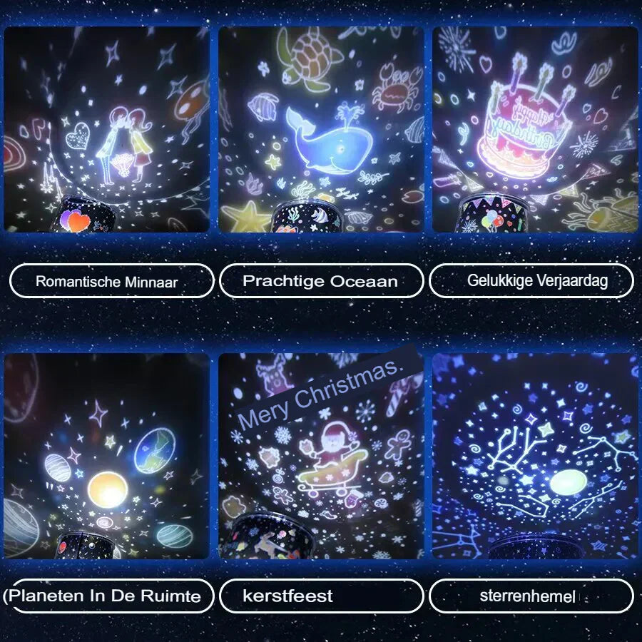 BowLift Starry Sky Projector Lamp for Kids – Enchanting Night Light