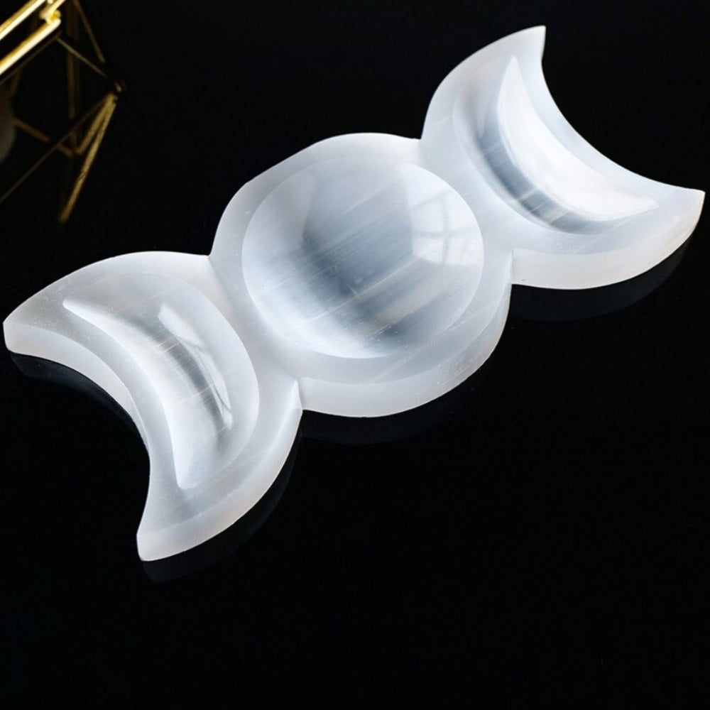 LZINA™ | Moon Divination Selenite Crystal Bowl