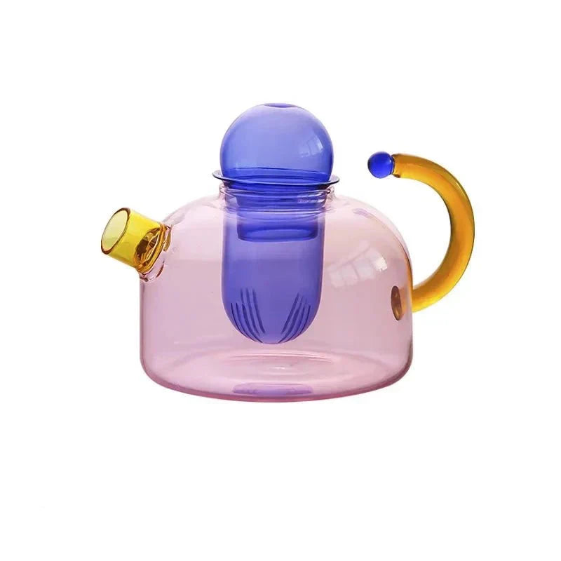 BowLift | Contrasting Color Translucent Teapot & Cup Set