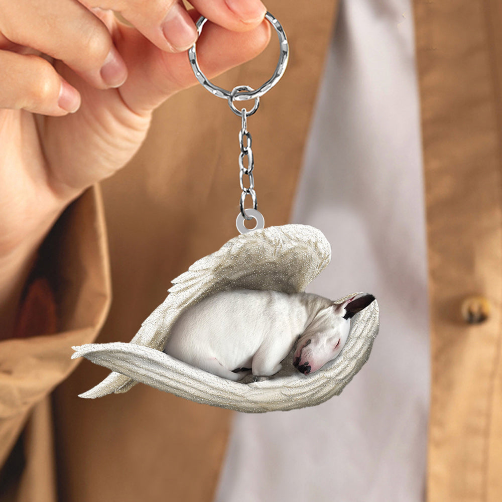 LZINA™ | Bull Terrier Sleeping Angel Acrylic Keychain
