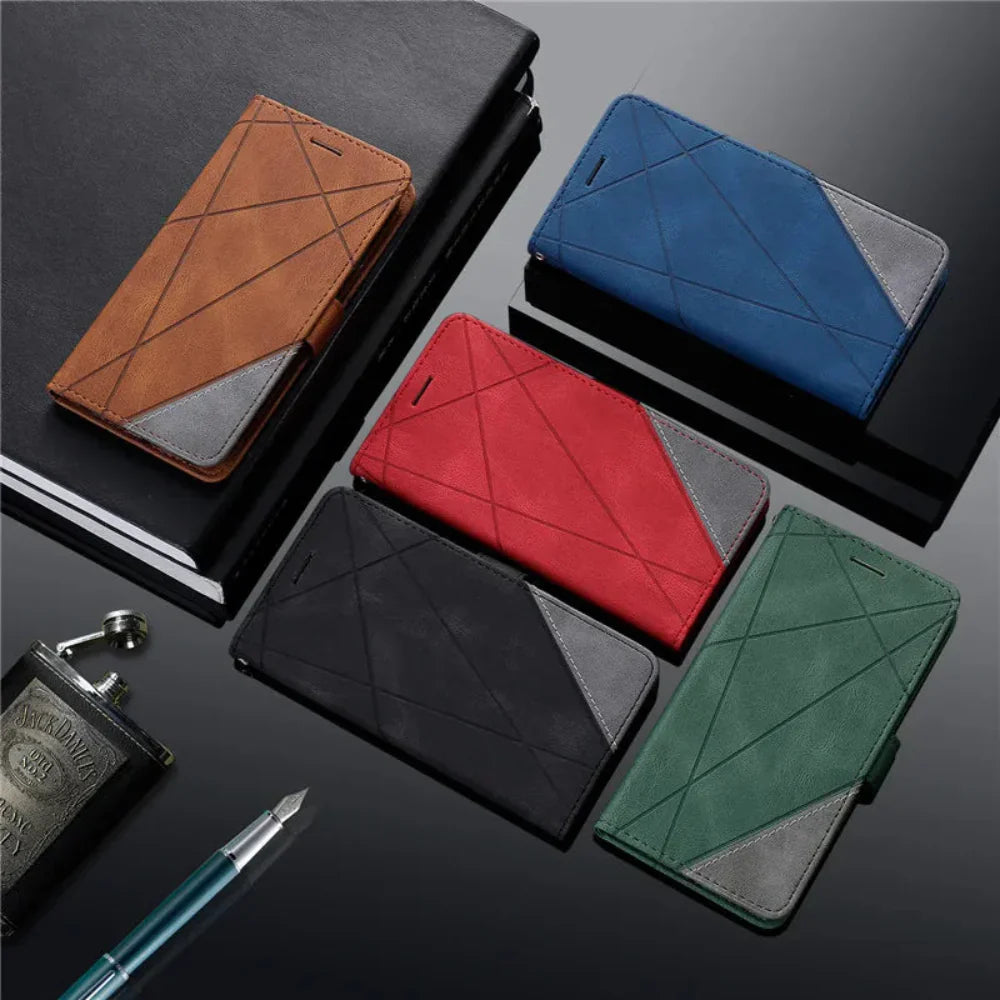 LZINA™ | Leather Wallet Flip Phone Case