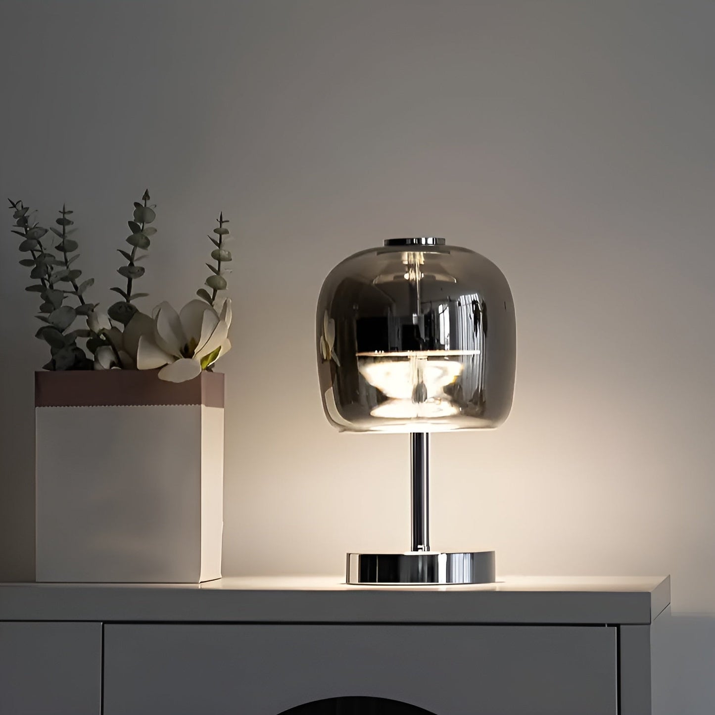 BowLift: Modern Glass Electroplated Ambient Light Lamp