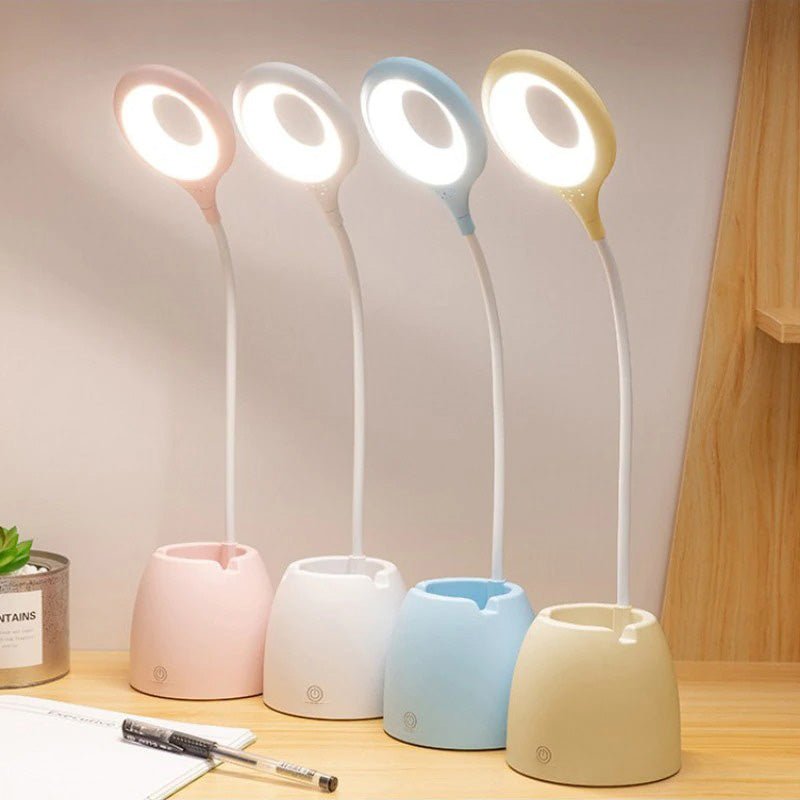 BowLift Children's Table Lamp with Built-In Phone Holder