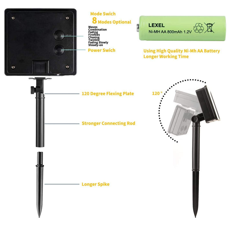 LZINA™ | Solar string lights for outdoor use | Waterproof solar garden lights