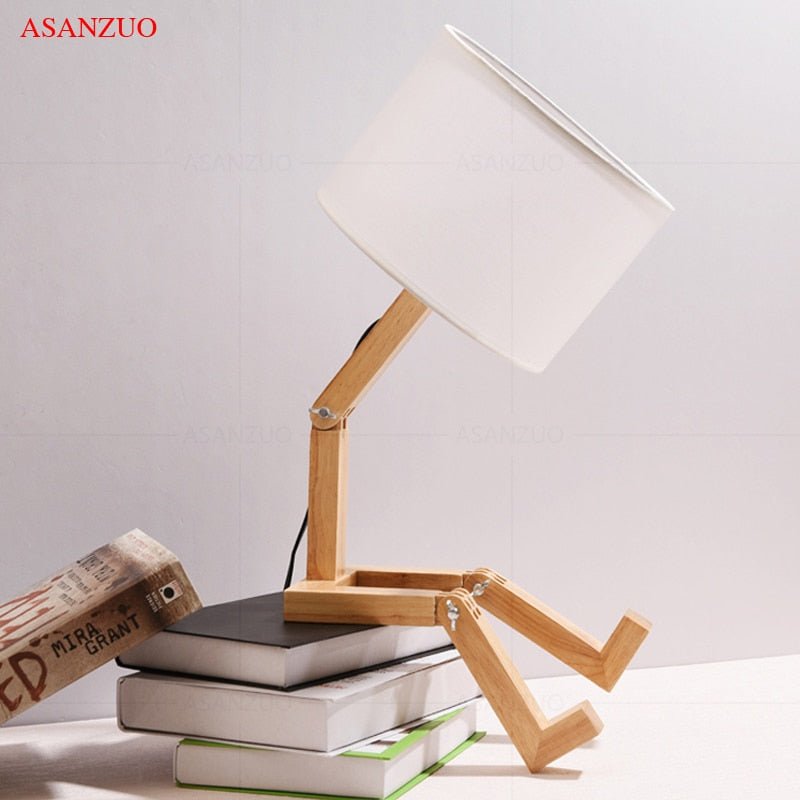 BowLift Wood Boy-Shaped LED Desk Lamp - A Stylish Desk Ornament