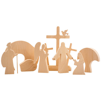 LZINA™ | Easter Scene Wooden Decoration
