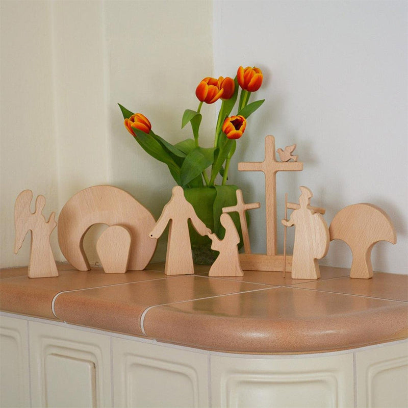 LZINA™ | Easter Scene Wooden Decoration