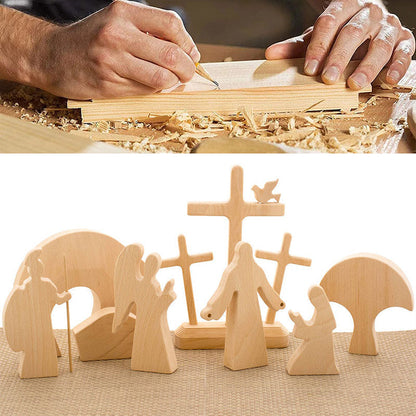 LZINA™ | Easter Scene Wooden Decoration