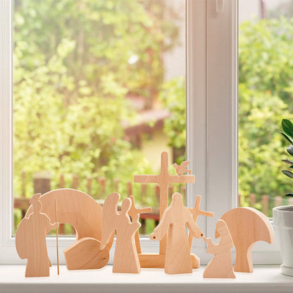 LZINA™ | Easter Scene Wooden Decoration