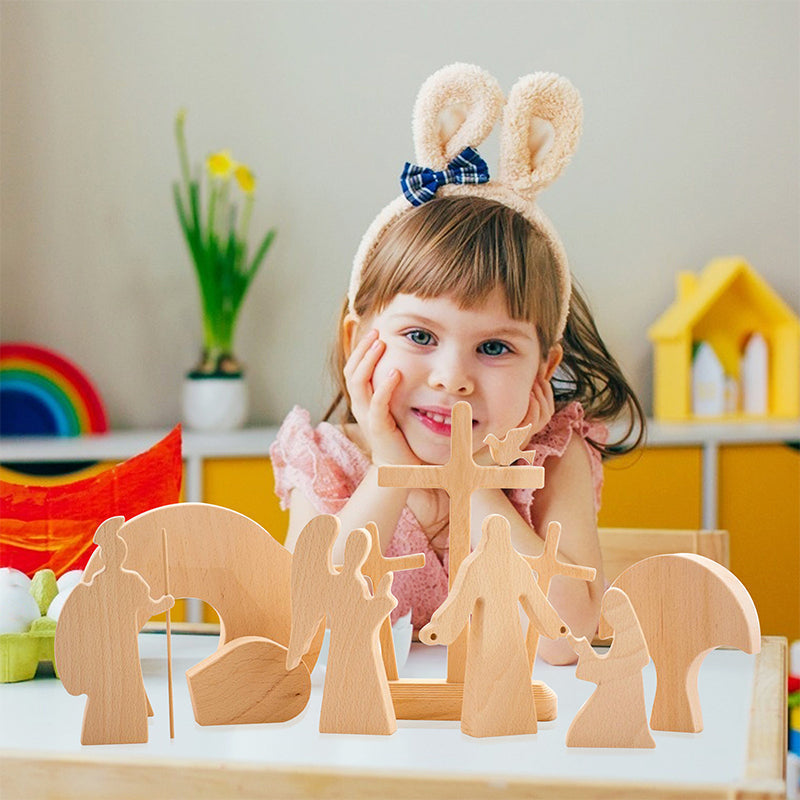 LZINA™ | Easter Scene Wooden Decoration